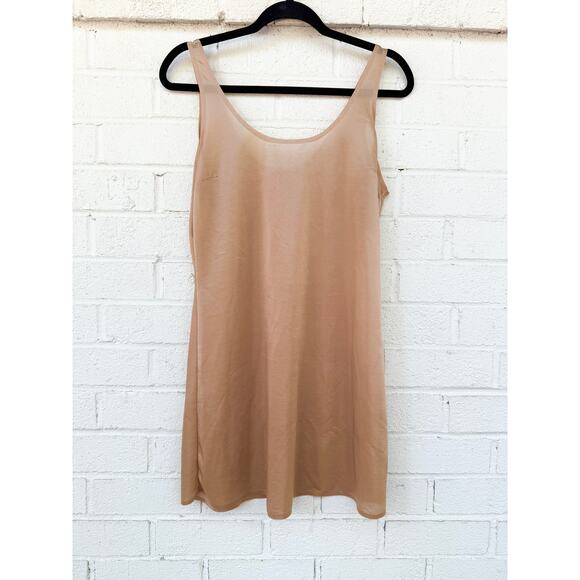 Spanx The Sweep Tank Slip (10073R) Nude Semi Sheer Large Layer Base Intimates - Picture 5 of 14